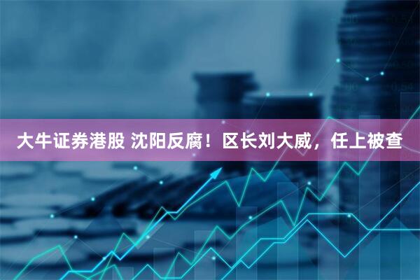 大牛证券港股 沈阳反腐！区长刘大威，任上被查